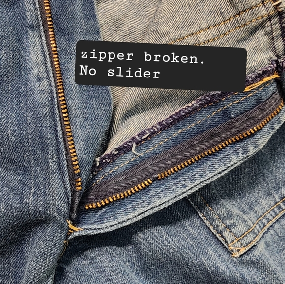 Vintage Women's Denim Bell bottom flared jeans size 25/26 x 34in *flawed - Picture 15 of 16